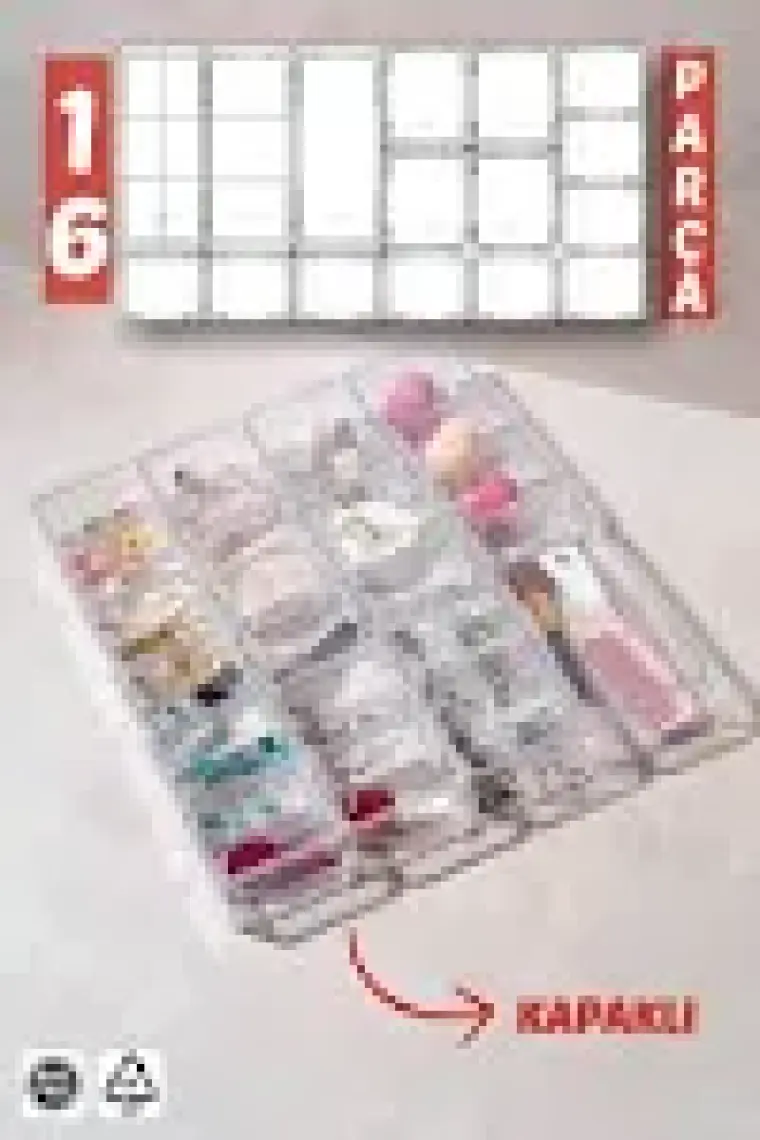 Nandy Home Kapaklı 16 Parça Çekmece Içi, Çok Amaçlı Düzenleyici Organizer Seti