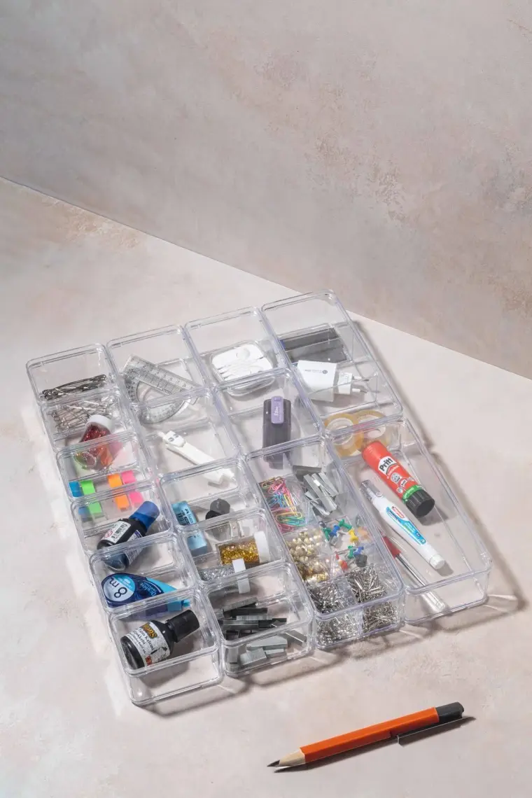 Nandy Home Kapaklı 16 Parça Çekmece Içi, Çok Amaçlı Düzenleyici Organizer Seti