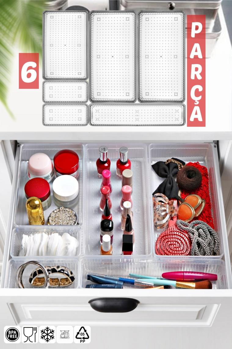 Nandy Home 6 Parça Çekmece Içi Düzenleyici, Organizer Set