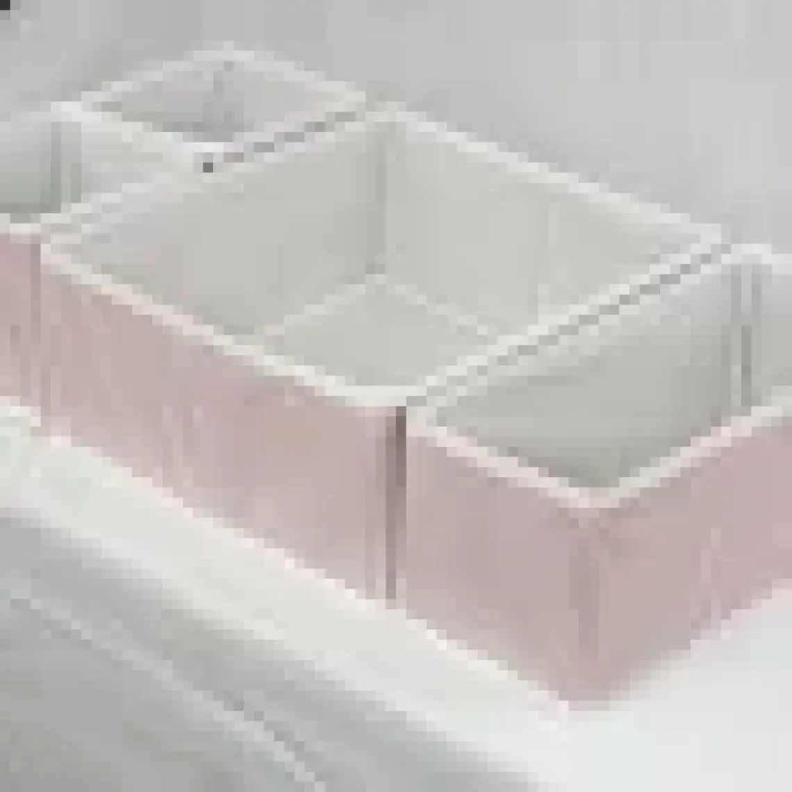 Prendi Home 4'lü Pudra Çizgili Dolap,çekmece Içi Organizer Düzenleyici Seti 28 x 28 x 13-28 x 13 x 13-13 x 13 x 13