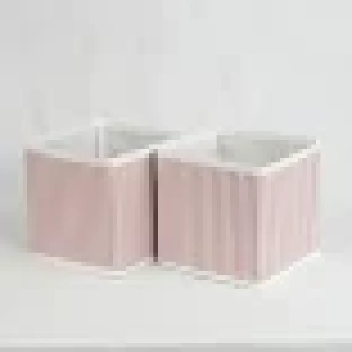 Prendi Home 4'lü Pudra Çizgili Dolap,çekmece Içi Organizer Düzenleyici Seti 28 x 28 x 13-28 x 13 x 13-13 x 13 x 13