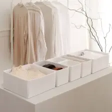 Rek Home 6'lı Beyaz Çocuk Odası Dolap Çamaşır Çekmece Içi Düzenleyici Saklama Kutusu Organizer