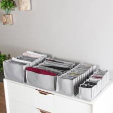 8 Gözlü Çekmece Içi Antrasit Düzenleyici Organizer - Xlarge 30 X 39 X 14