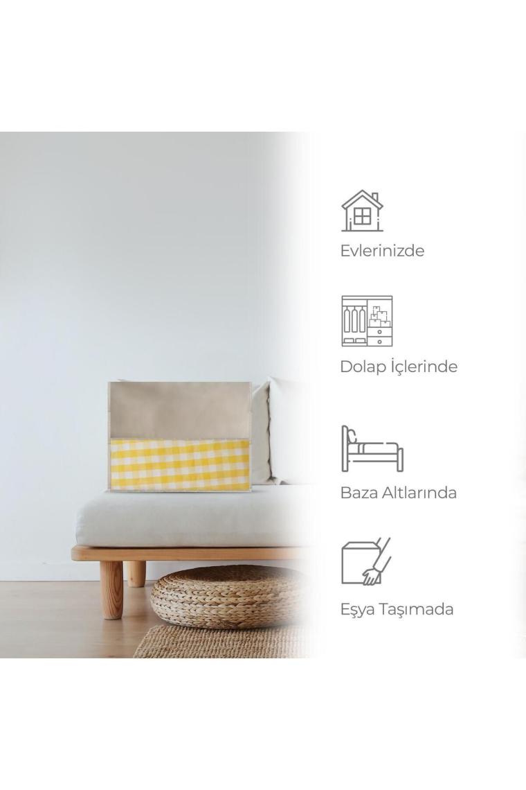 Cuty Home Ev Tekstil Bej Valiz Organizer-7'li Set