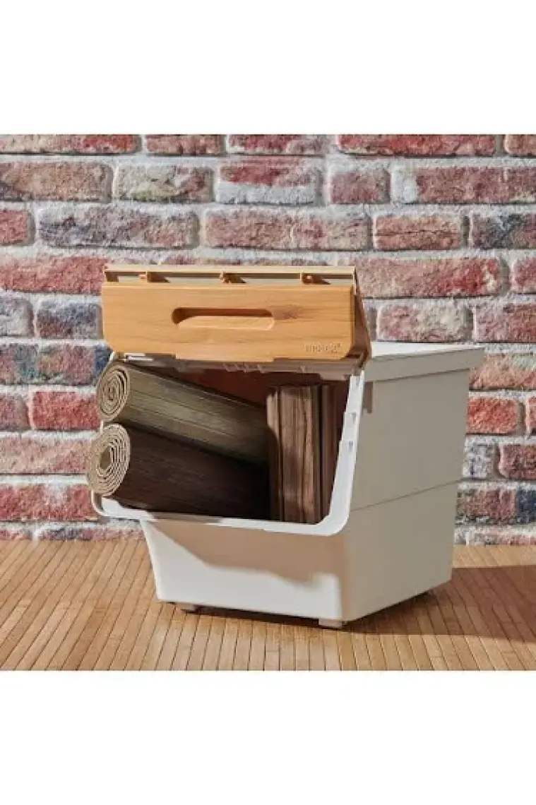 Bambu Çok Amaçlı Tekerlekli Organizer 33 lt Tek Modül