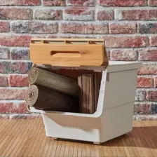 Bambu Çok Amaçlı Tekerlekli Organizer 33 lt Tek Modül