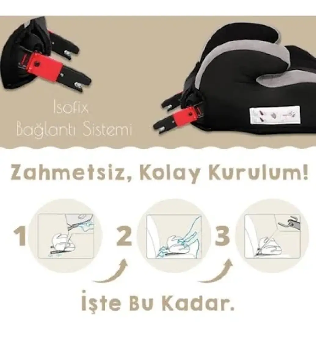 Lorelli Coolbaby Sirius New Isofixli Oto Koltuğu Yükseltici Isofix