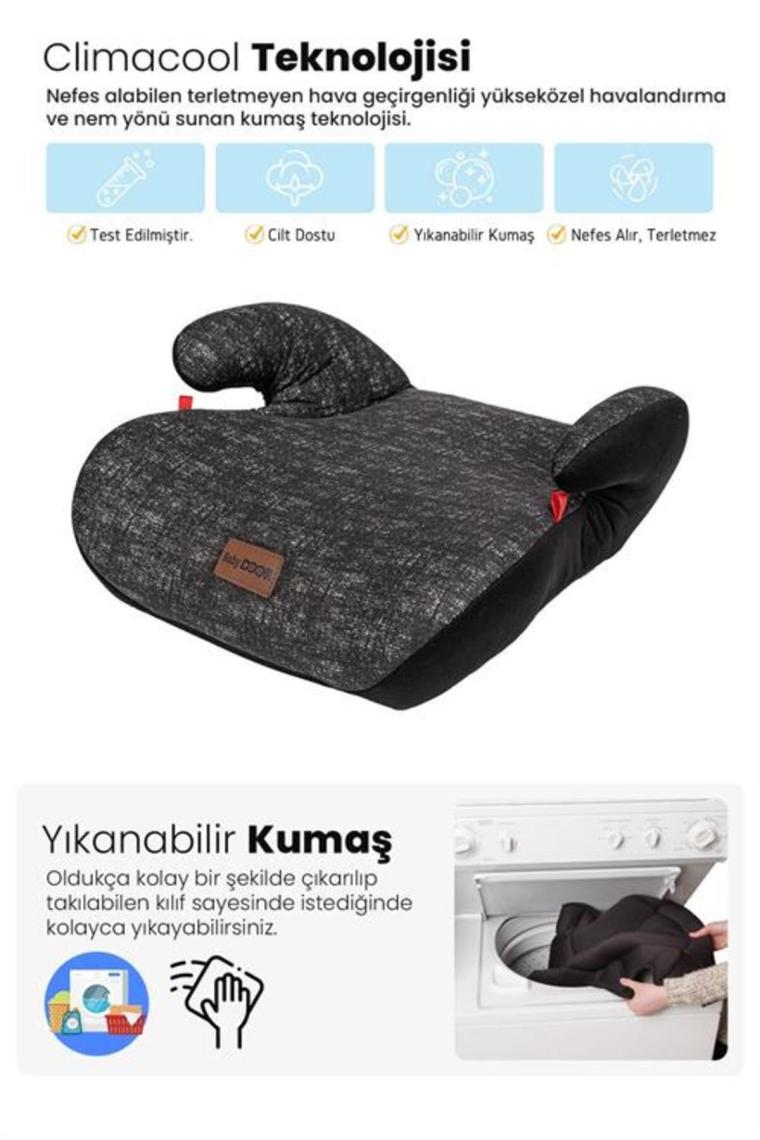Baby Door Motto 15-36 kg Yükseltici Oto Koltuğu Ultra Comfort Yükseltici - Gri