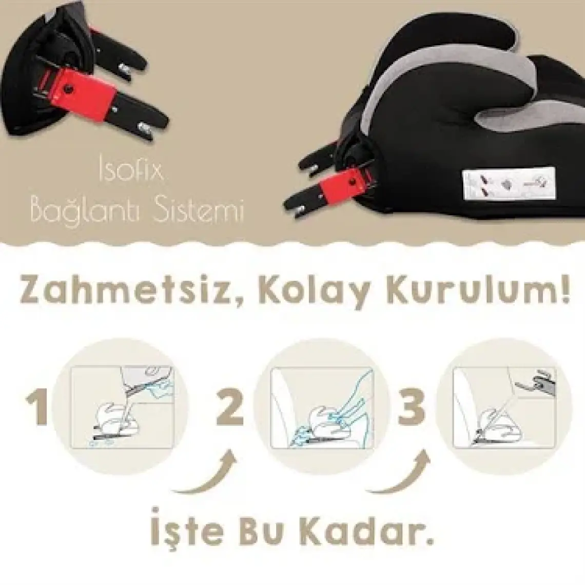 Lorelli Sirius Fix Isofix Yükseltici - Gri