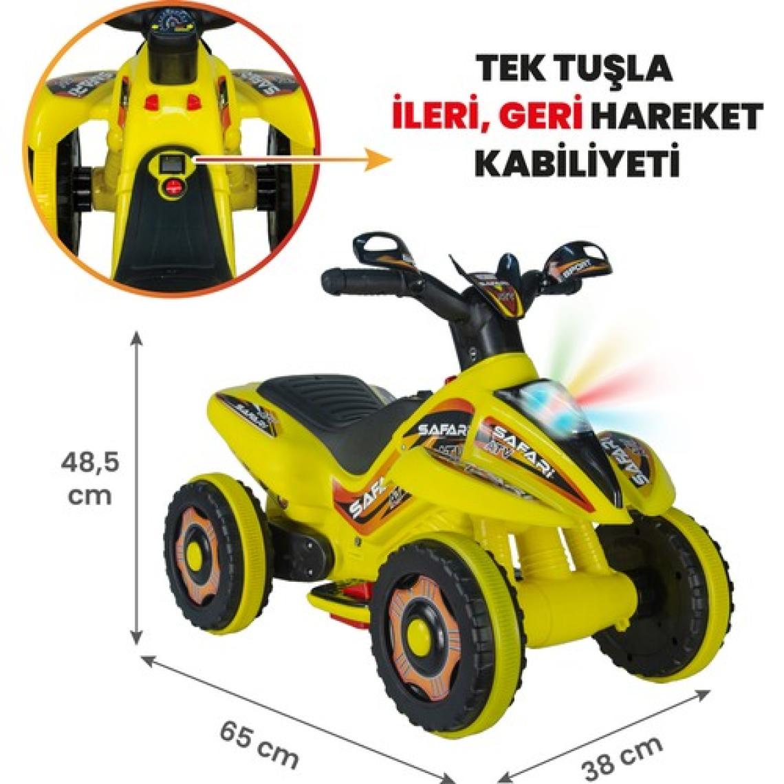 UJ Toys 6V Akülü ATV Sarı