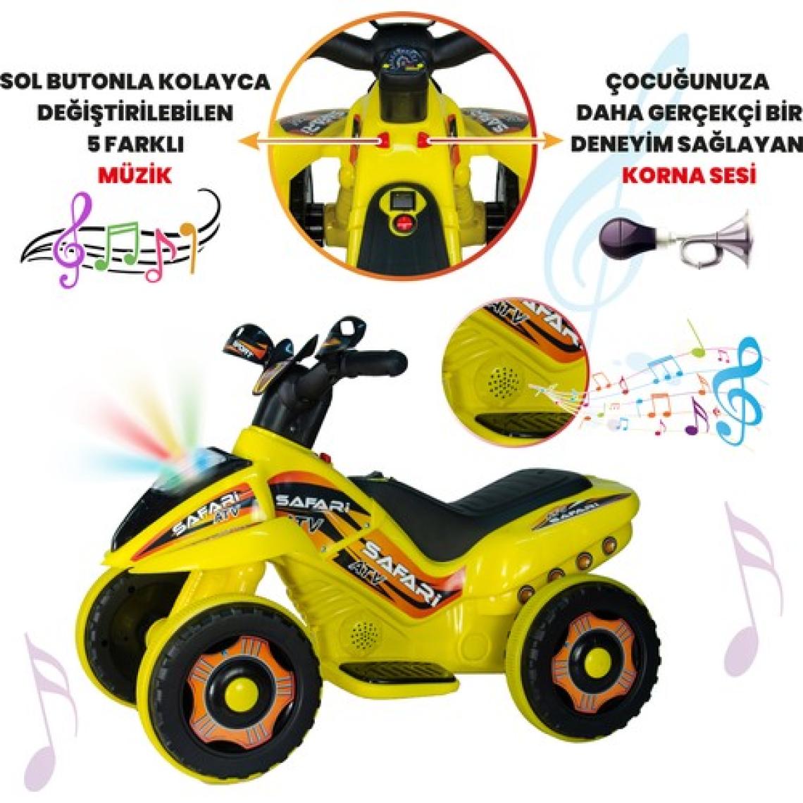 UJ Toys 6V Akülü ATV Sarı
