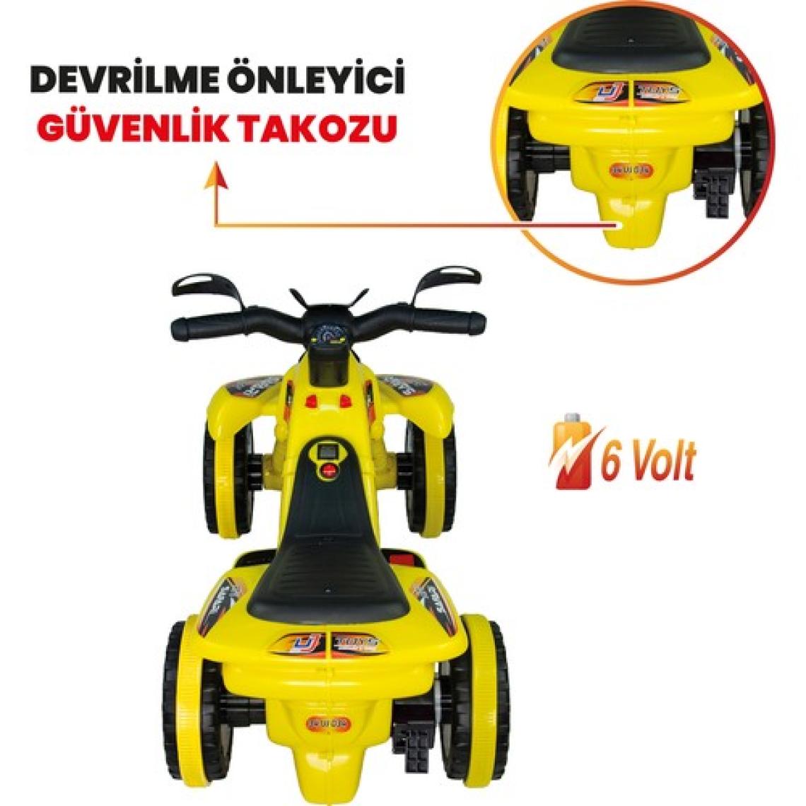 UJ Toys 6V Akülü ATV Sarı