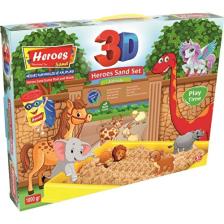 Heroes 3D Kalıplı Çiftlik Hayvanları Kinetik Kum Set 1000 gr KUM-037