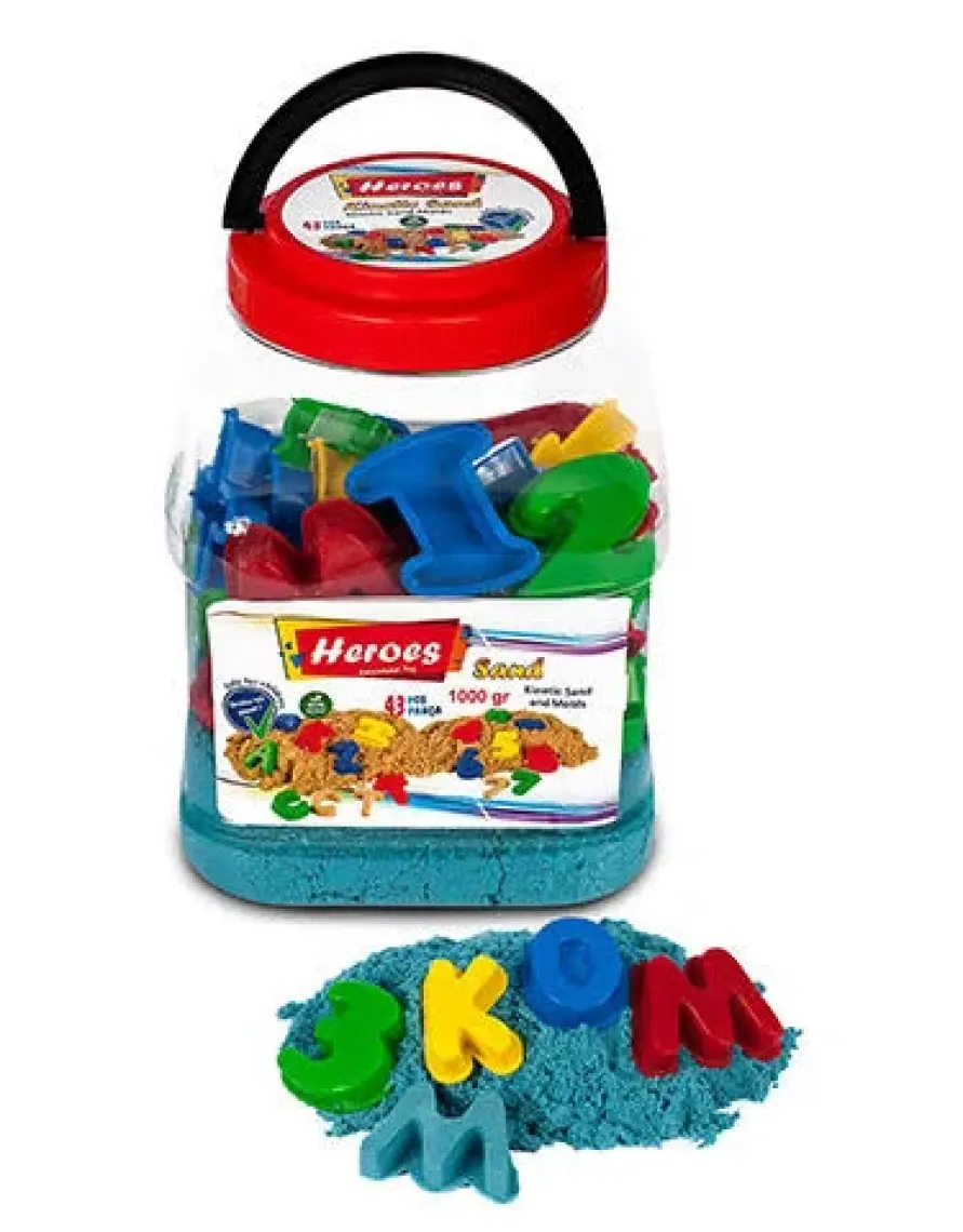 Heroes  Pembe Kinetik Kum Pet Kutulu Harf ve Rakam Kalıp 1000 gr
