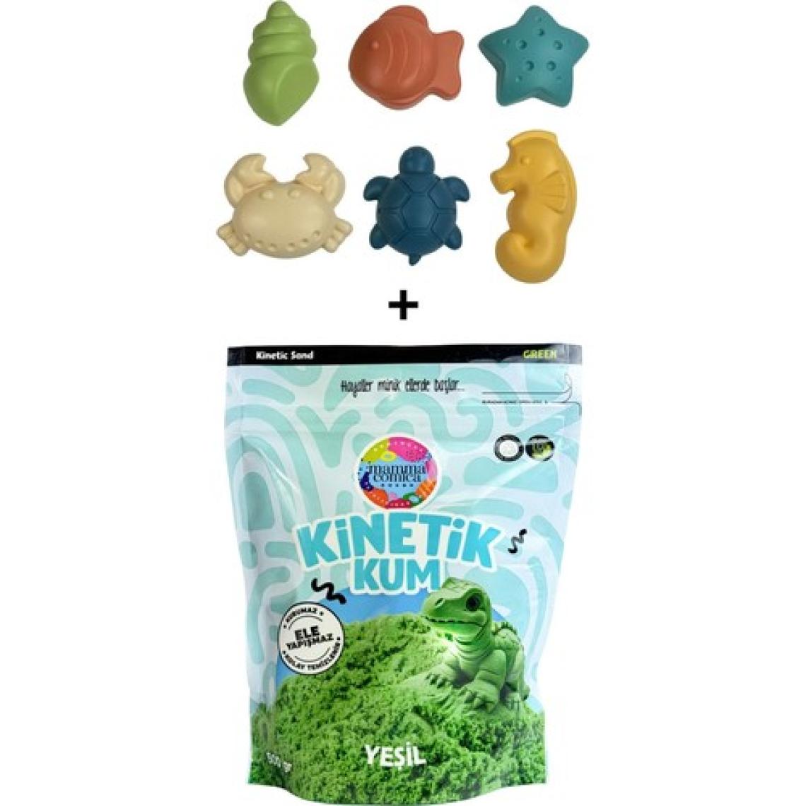 Mammacomica Dough 500GR Kinetik Kum + Deniz Canlıları Seti