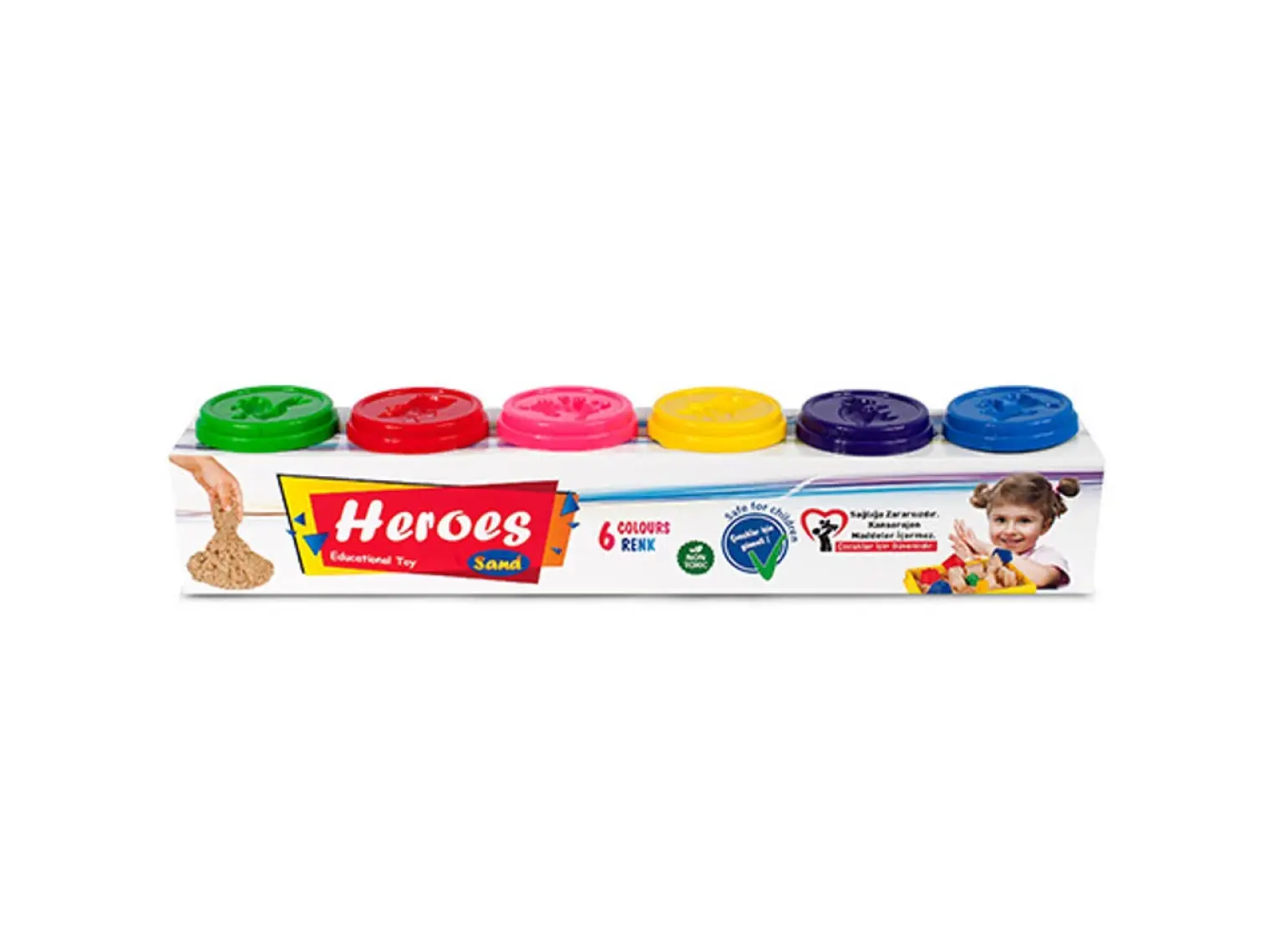 Heroes Kinetik Kum 6 Lı 1200 Gr