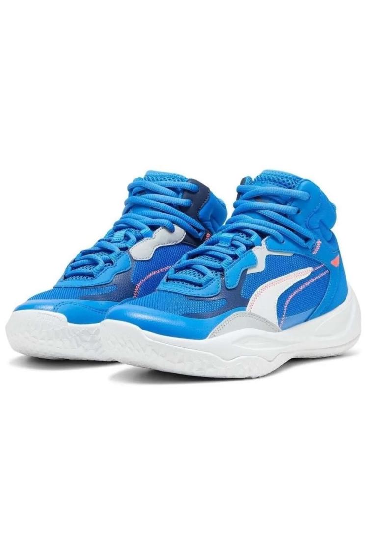 Puma Playmaker Pro Mid Çocuk Mavi Basketbol Ayakkabısı