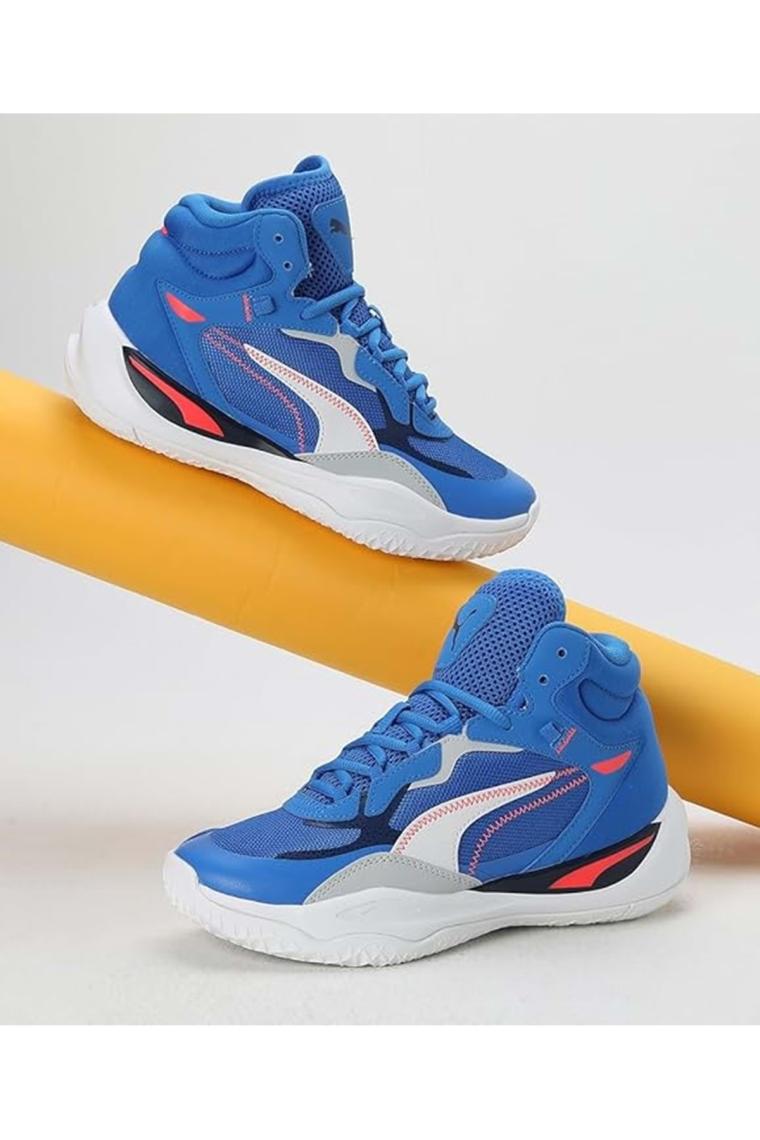 Puma Playmaker Pro Mid Çocuk Mavi Basketbol Ayakkabısı