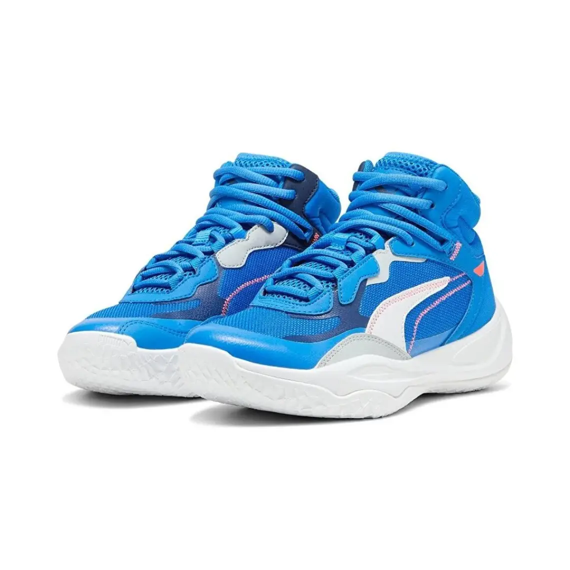 Puma Playmaker Pro Mid Çocuk Mavi Basketbol Ayakkabısı