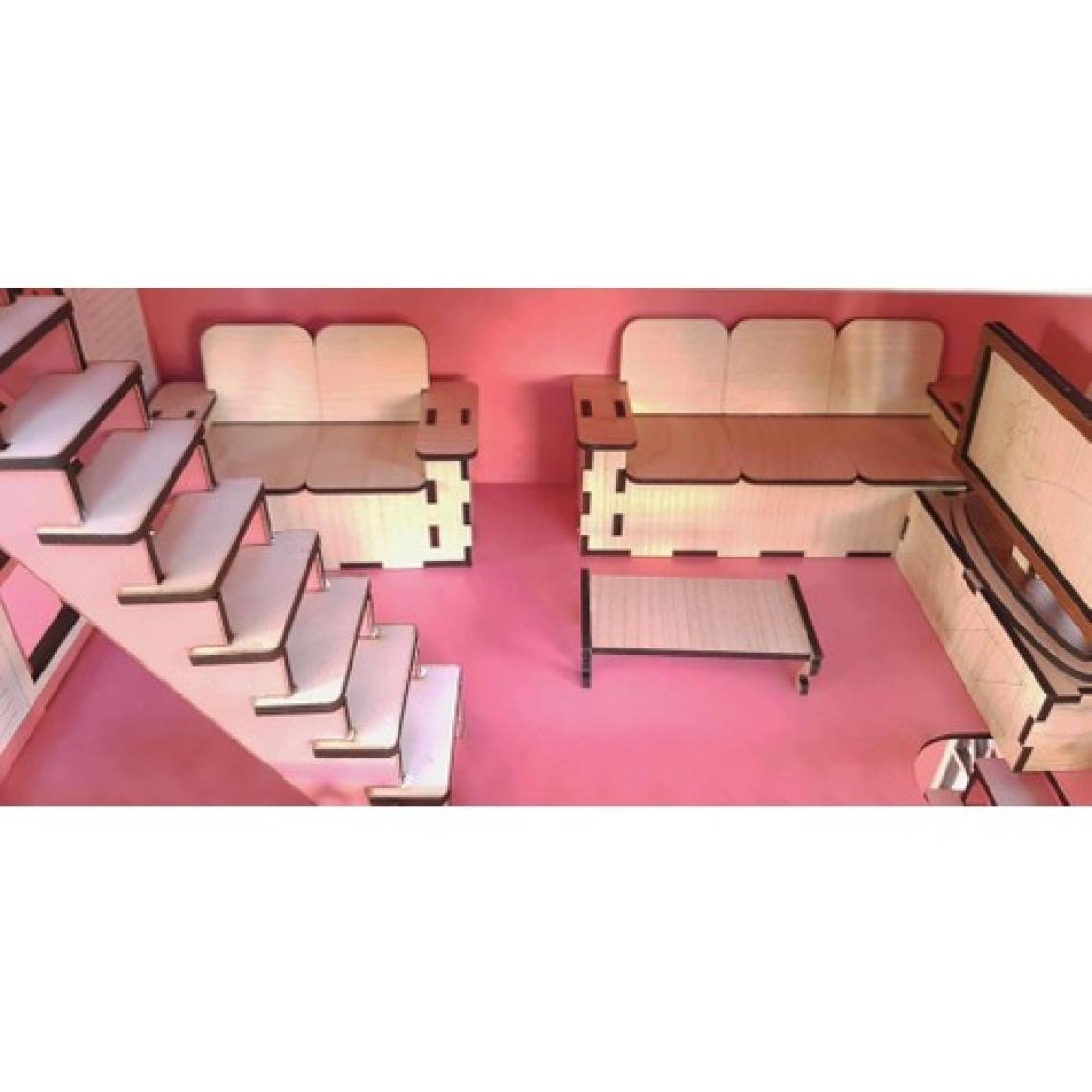 Woodylife Hediyeli Oyuncak Ahşap Ev Portatif Bebek  Çocuk Oyun Evi