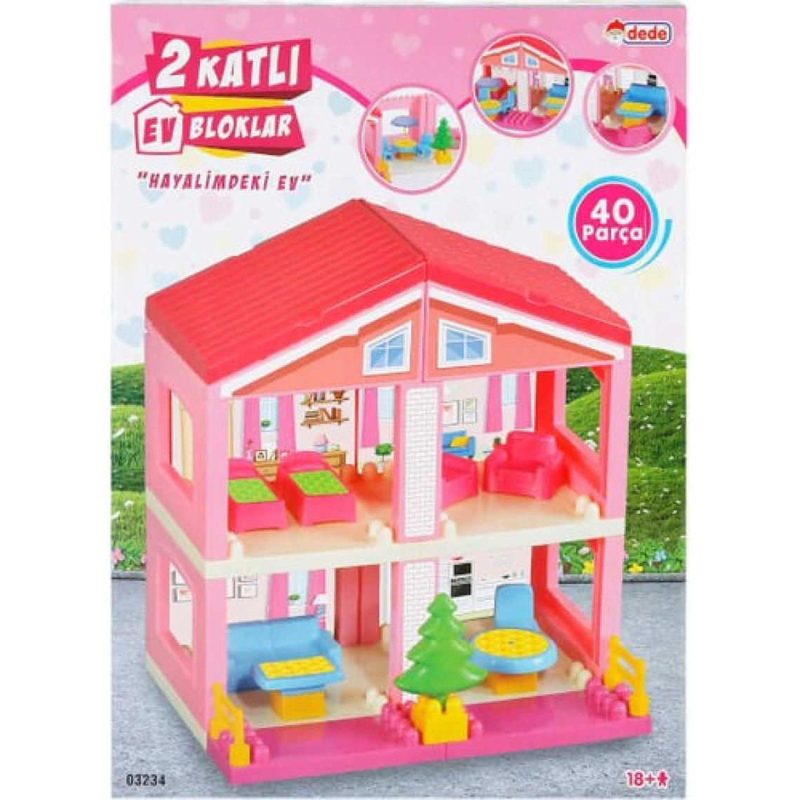 Dede İki Katlı Ev 38 Parça Bloklar