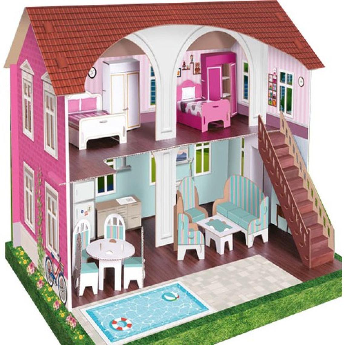 Arnas Toys 3 Boyutlu Maket Mobilyalı Oyun Evi - 17 Parça