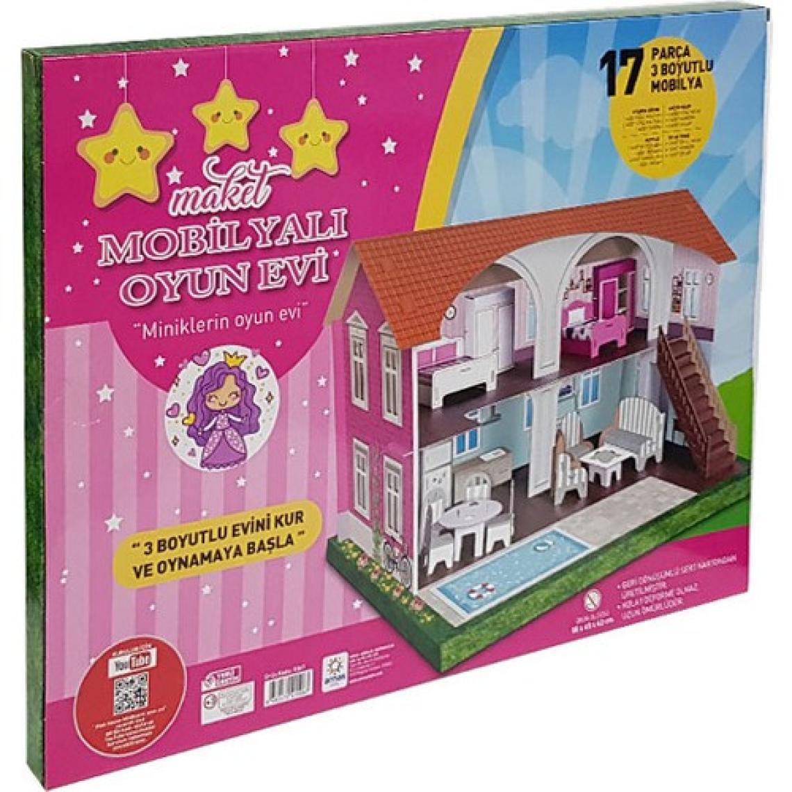 Arnas Toys 3 Boyutlu Maket Mobilyalı Oyun Evi - 17 Parça
