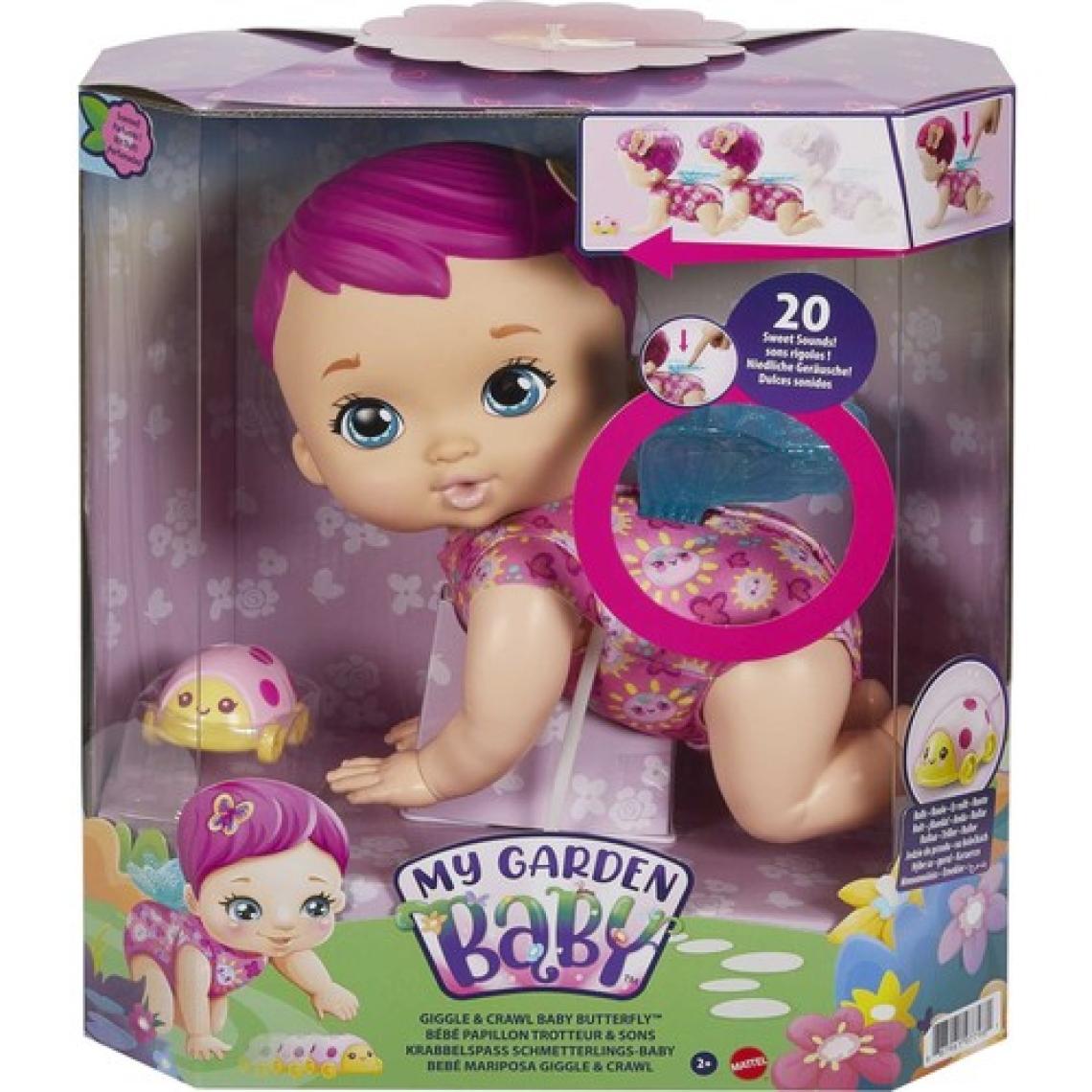 My Garden Baby Neşeli ve Hareketli Kelebek Bebeğim (30cm), 20 Farklı Ses Seçeneği ve Kanatlarıyla, 2 Yaş ve Üzeri İçin GYP31