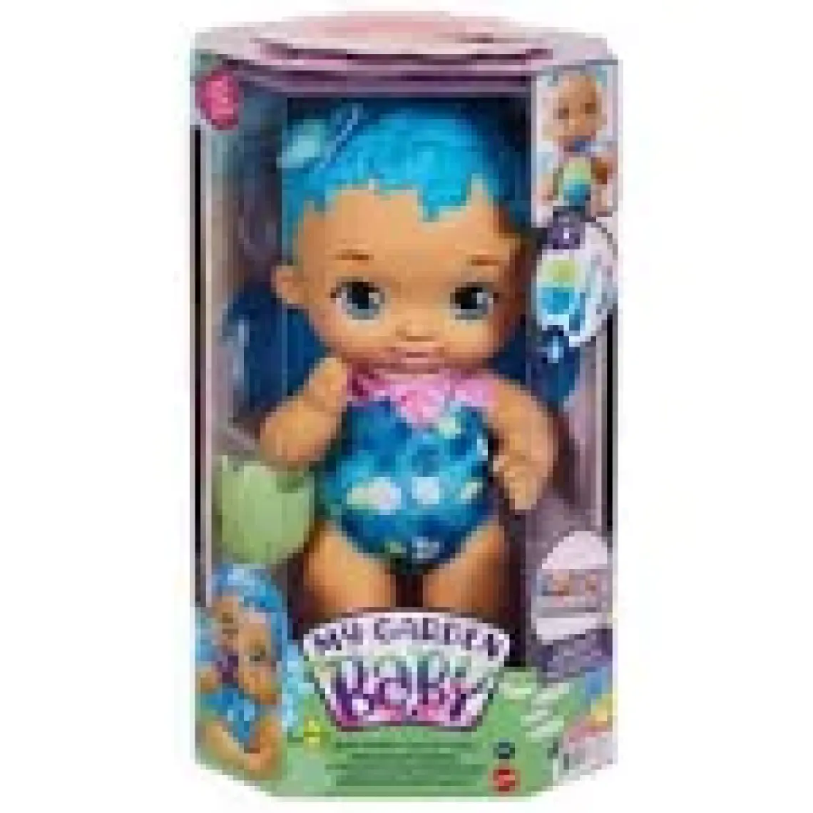 My Garden Baby Kelebek Bebeğimin Yemek Zamanı - Mavi Saçlı Bebek (30 cm), Renk Değiştiren Mama Kabı ve Kaşığı ile, 2 Yaş ve Üzeri GYP01