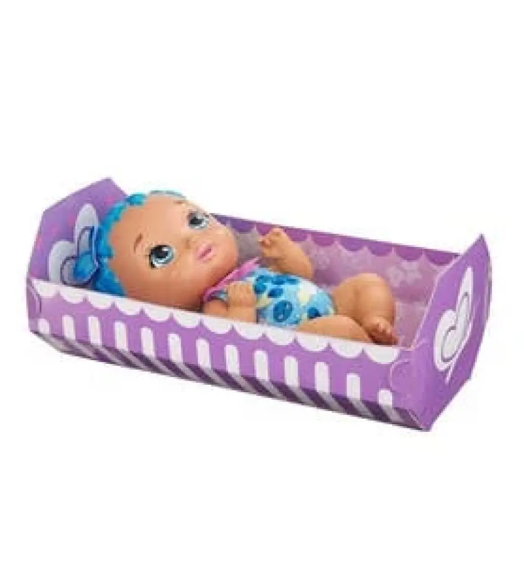 My Garden Baby Kelebek Bebeğimin Yemek Zamanı - Mavi Saçlı Bebek (30 cm), Renk Değiştiren Mama Kabı ve Kaşığı ile, 2 Yaş ve Üzeri GYP01
