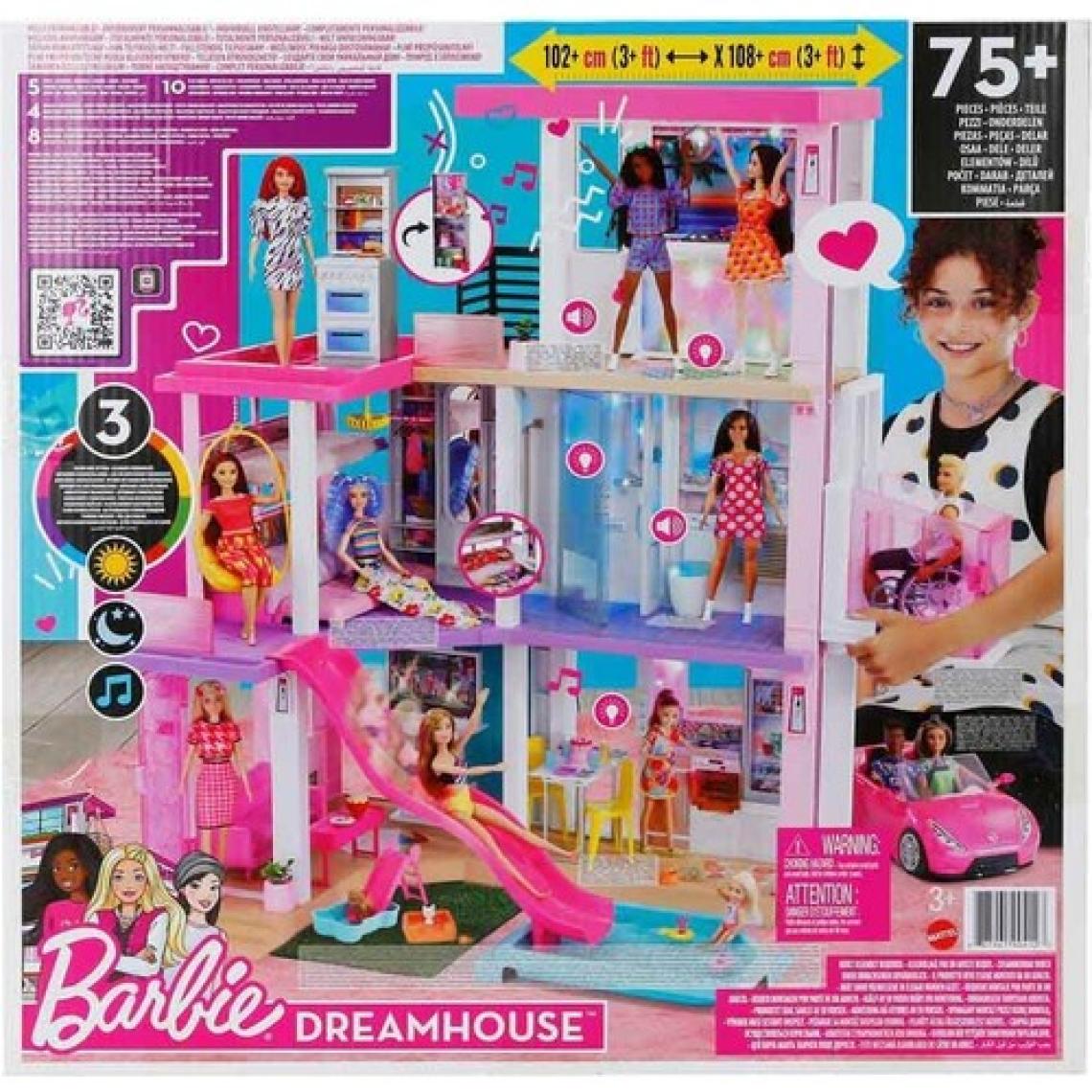 Barbie'nin Rüya Evi (115 Cm); 75'ten Fazla Aksesuarı Bulunan; 3 Katlı Oyuncak Bebek Evi 3-7 Yaş Arası GRG93
