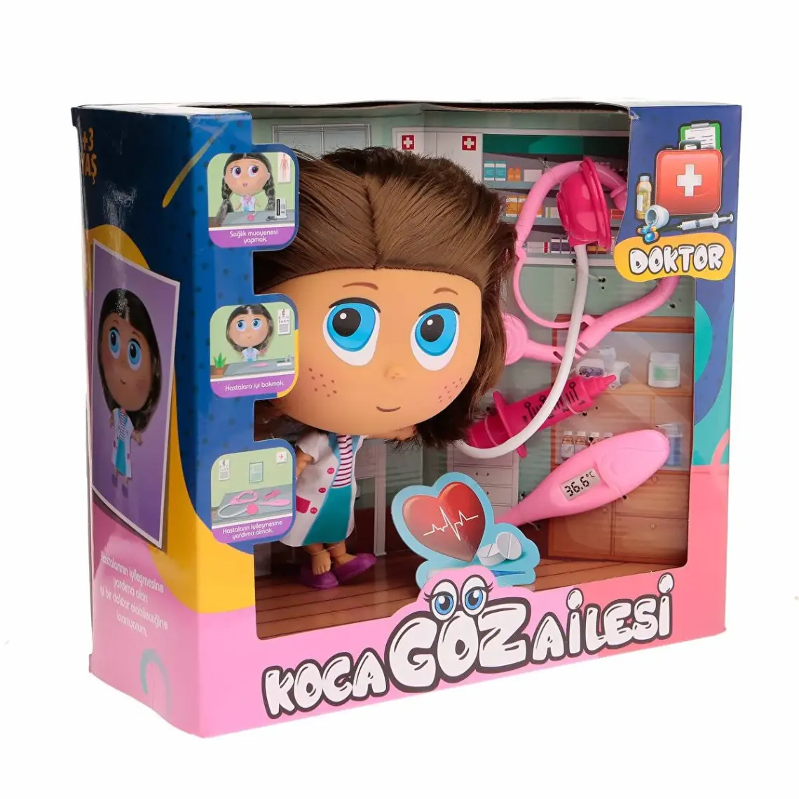 Birlik Toys BLD287 Doktor Bebek- Koca Göz Ailesi