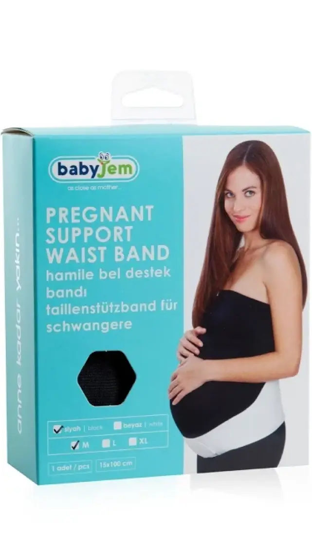 Baby Jem Hamile Bel Destek Bandı Beyaz