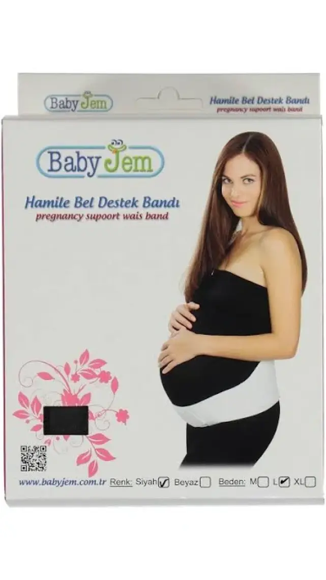 Baby Jem Hamile Bel Destek Bandı Siyah