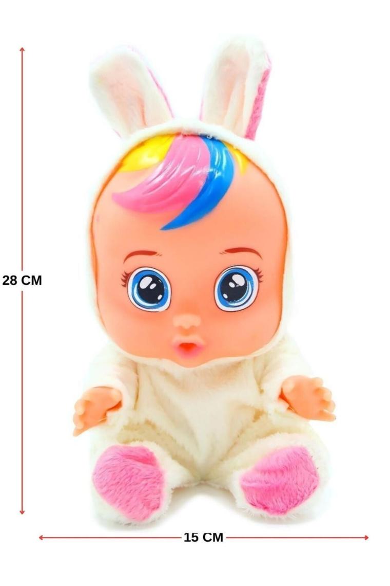 Global Toys Beyaz ve Pembe Renk Ağlayan ve Konuşan Et Bebek