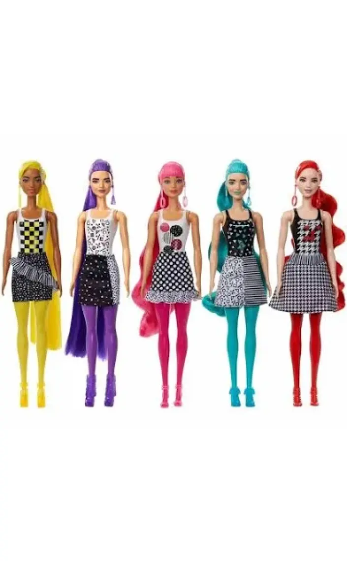 Barbie Color Reveal Renk Değiştiren Sürpriz Barbie Renk Bloklu Bebekler Seri 2 GWC56