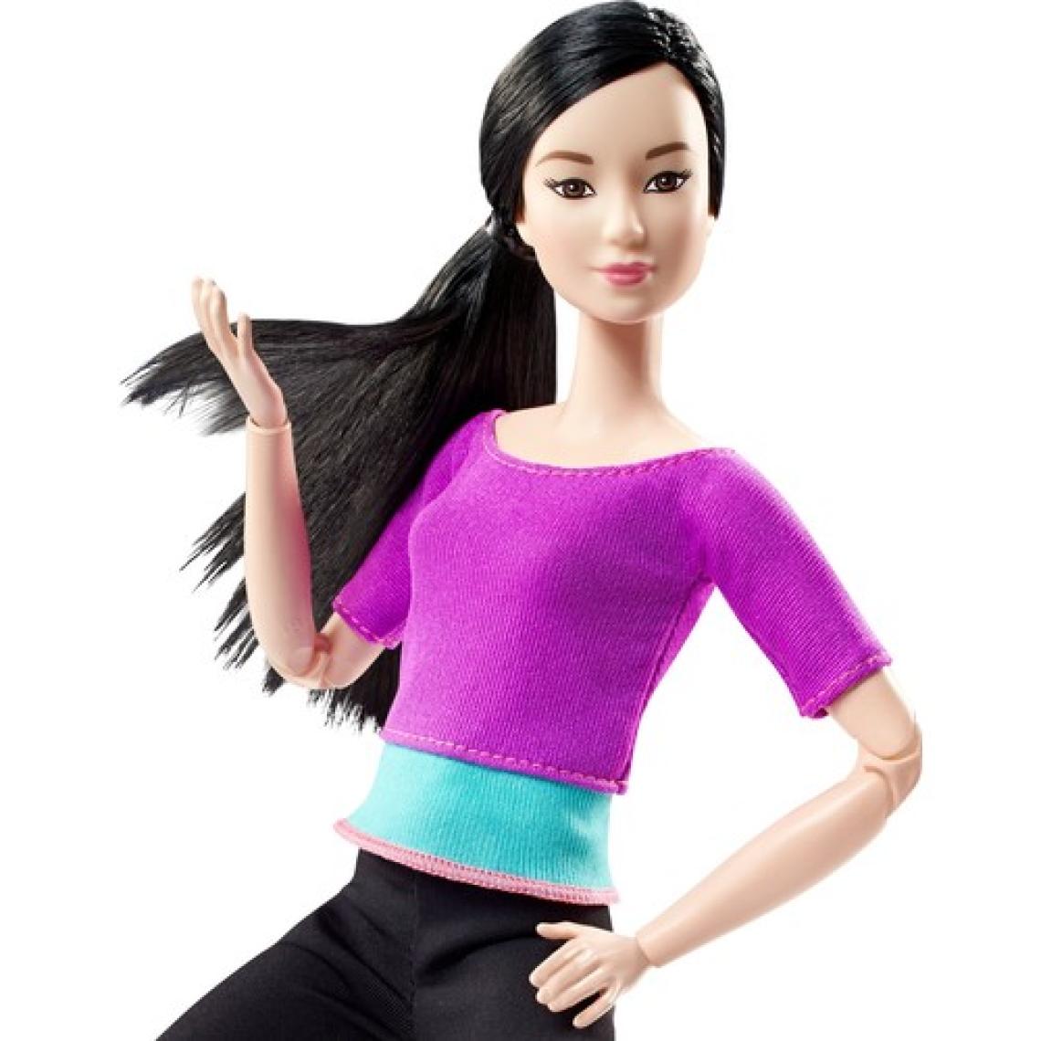 Barbie Sonsuz Hareket Bebeği Mor Tişörtlü DHL84