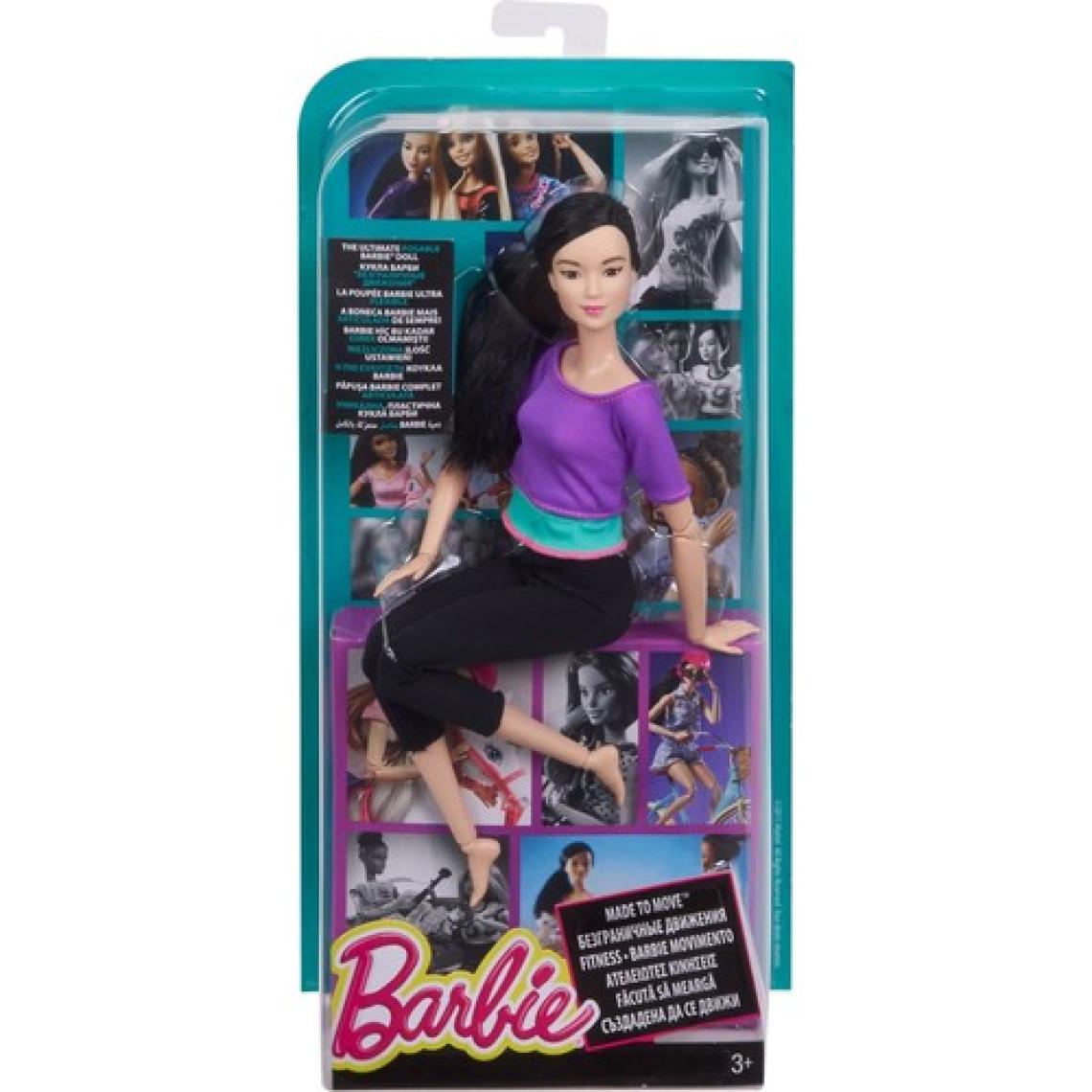 Barbie Sonsuz Hareket Bebeği Mor Tişörtlü DHL84