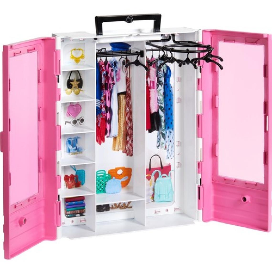 Barbie'nin Pembe Gardırobu; Taşınabilir Moda Oyuncağı 3-8 Yaş Arası İçin GBK11