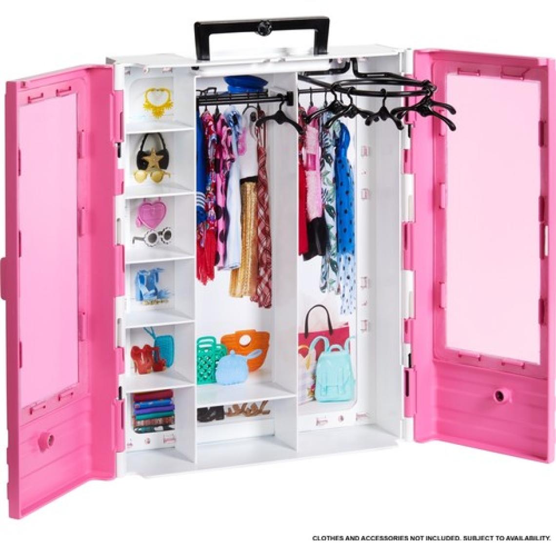 Barbie'nin Pembe Gardırobu; Taşınabilir Moda Oyuncağı 3-8 Yaş Arası İçin GBK11