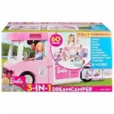 Barbie'nin 3'ü Bir Arada Muhteşem Karavanı ve Aksesuarları, Havuz, Kamyonet, Tekne ve 50 Aksesuarlı Araç Dahil GHL93
