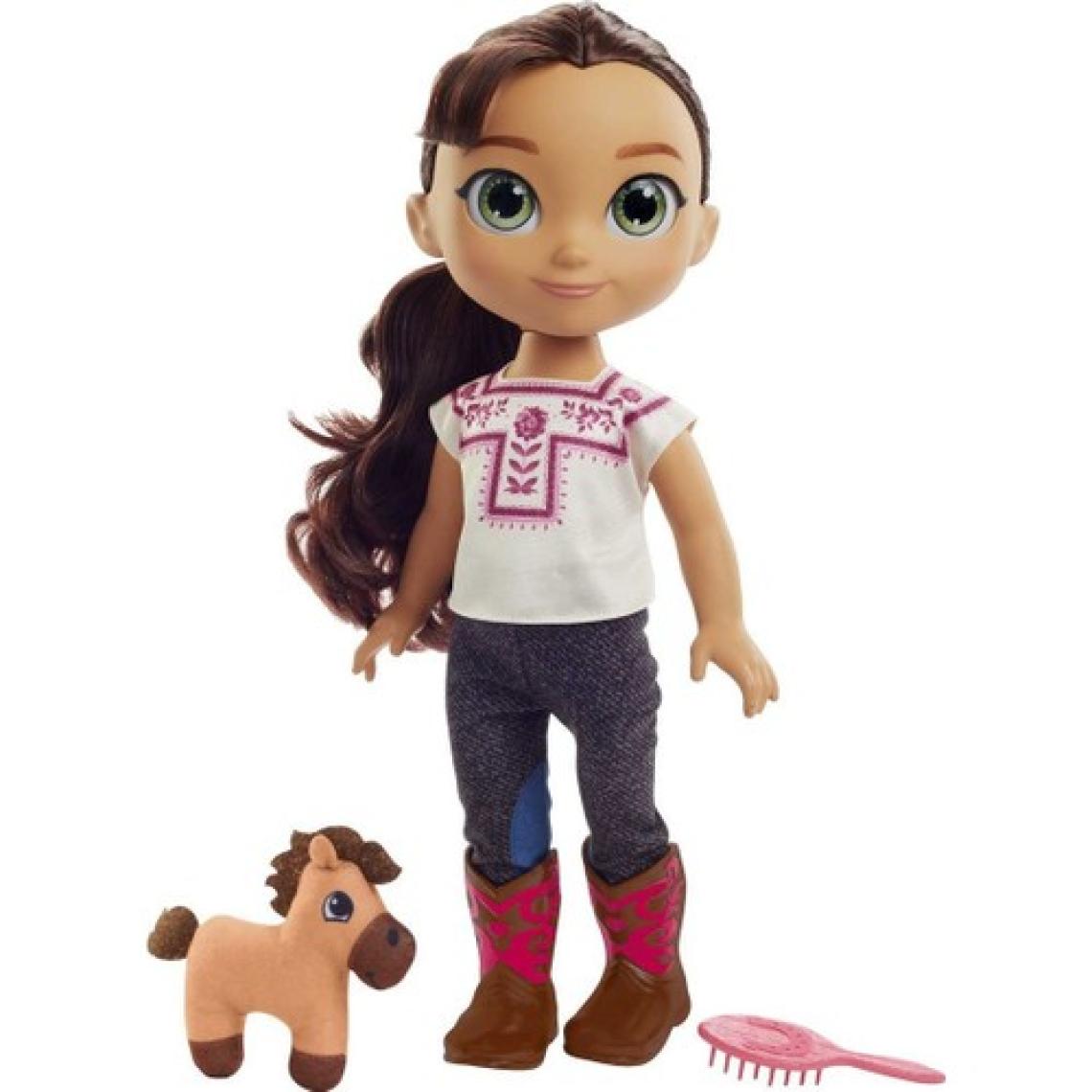 Spirit Özgür Ruh Lucky Bebek (35 Cm), Kot Pantolon, İşlemeli Kumaş Bluz ve Çizmelerden Oluşan Giysileri, Pelüş Spirit Figürü ve Fırça, 3 Yaş ve Üzeri Gxf93