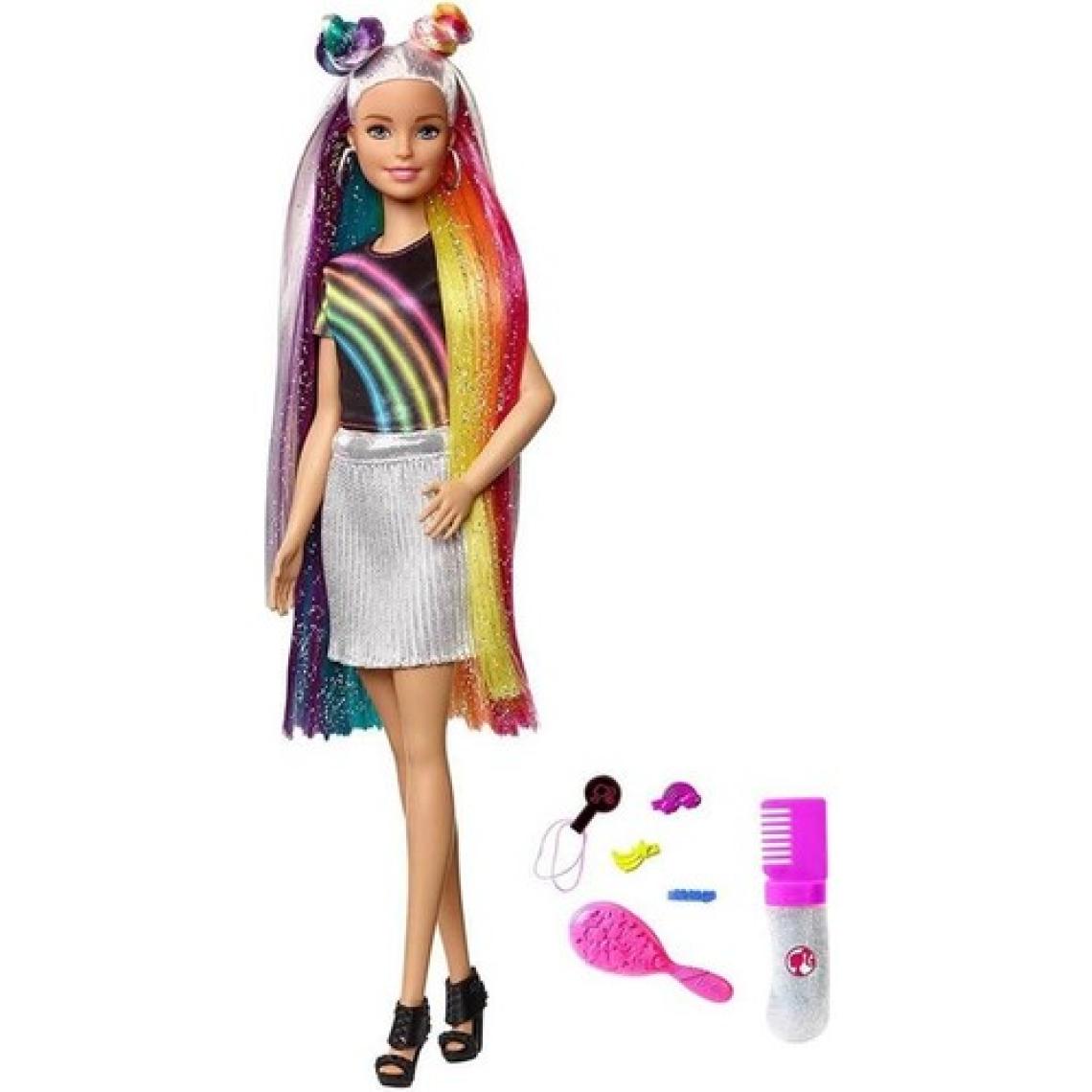 Barbie Gökkuşağı Renkli Saçlar Bebeği