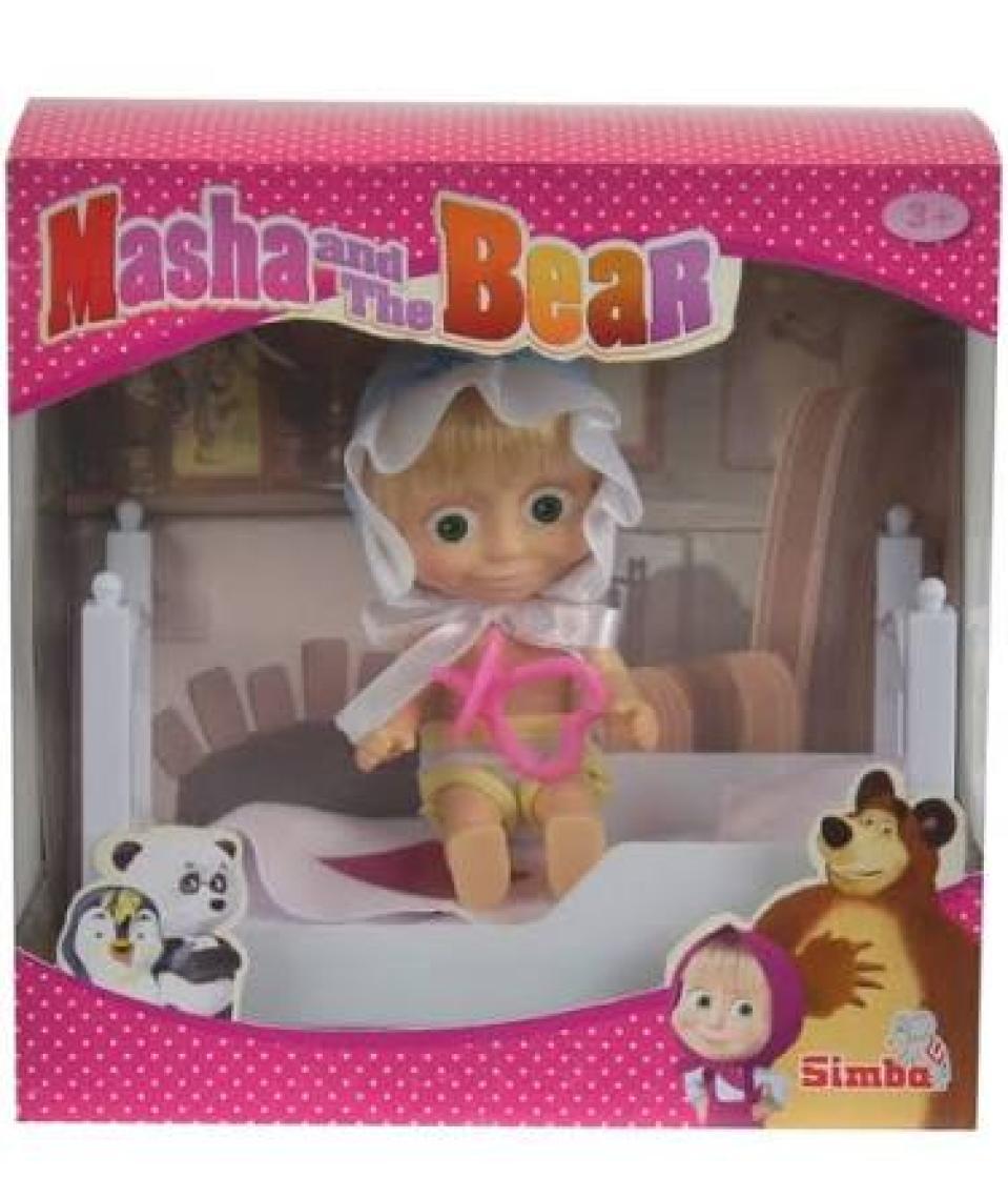 Engin Oyuncak Bebek Set Masha Yataklı/Emzikli