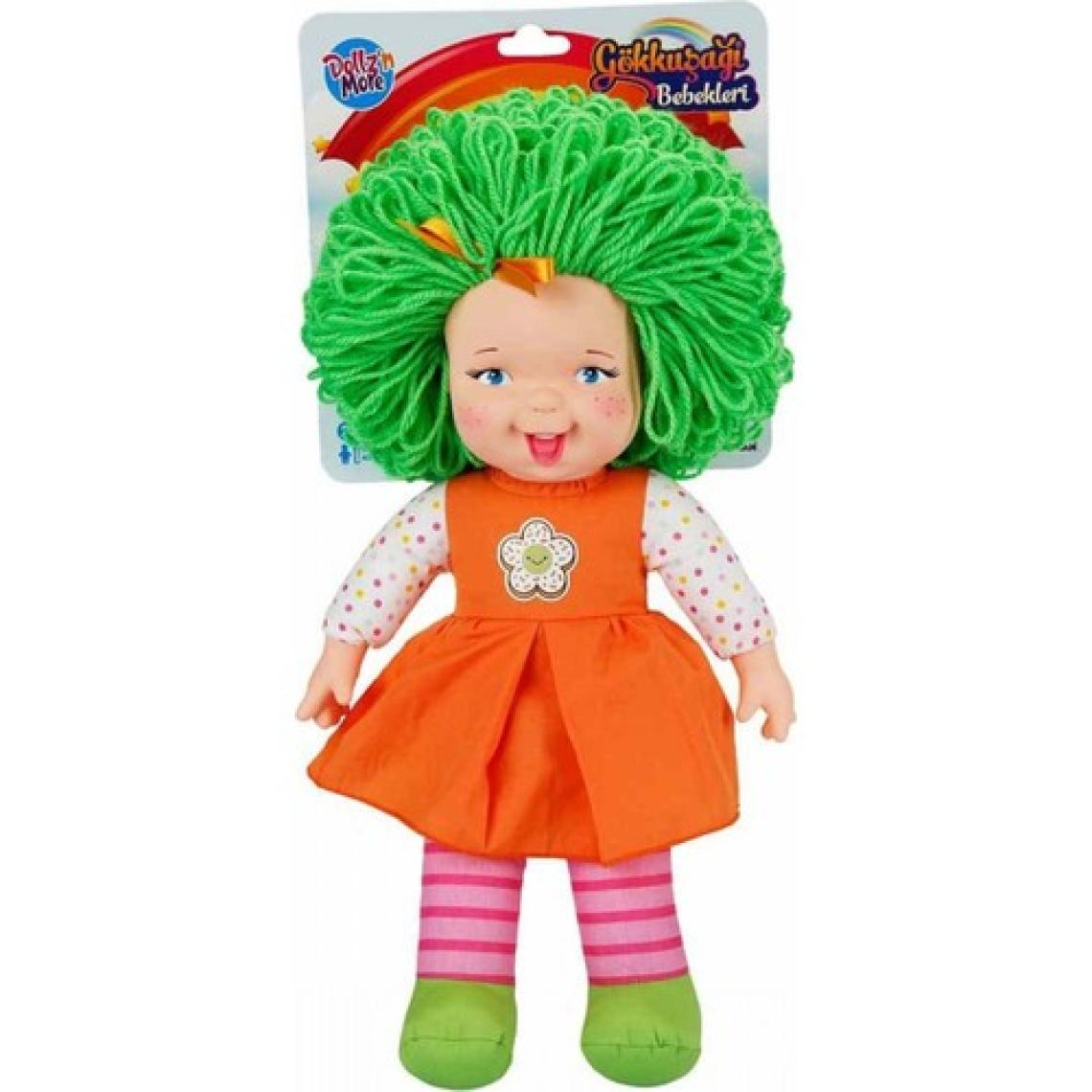 Gökkuşağı Bebekleri 45 cm Lahana Saçlı Bez Bebek