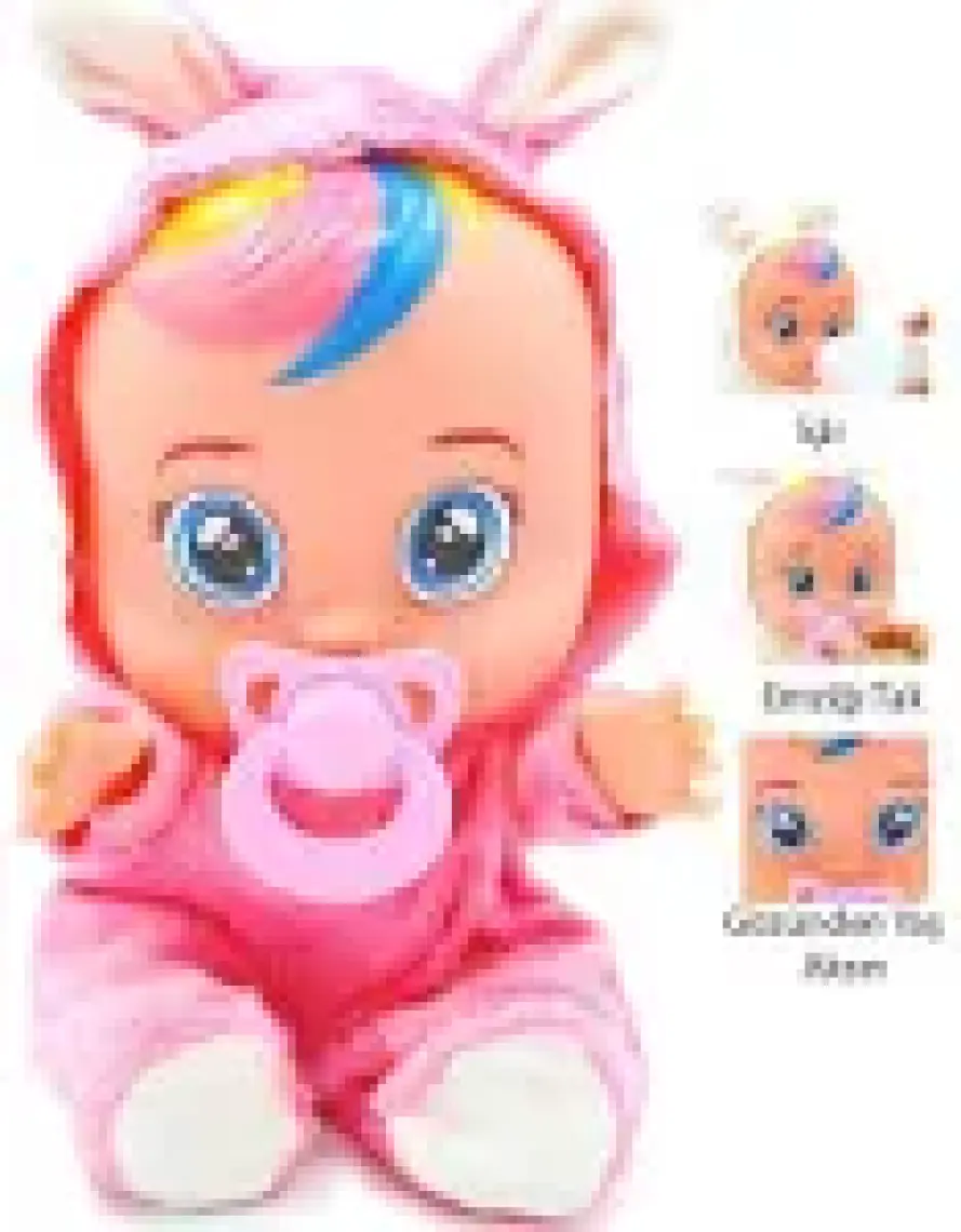 Global Toys Mavi Beyaz ve Pembe Renk Ağlayan ve Konuşan Et Bebek