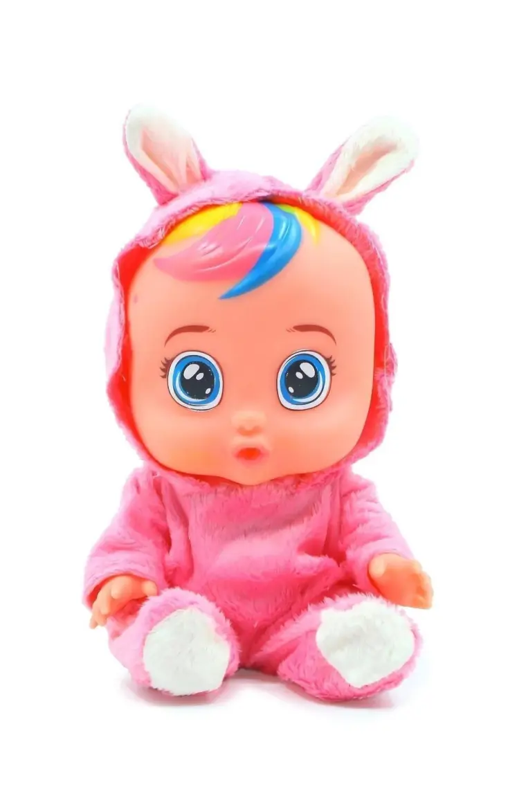 Global Toys Mavi Beyaz ve Pembe Renk Ağlayan ve Konuşan Et Bebek