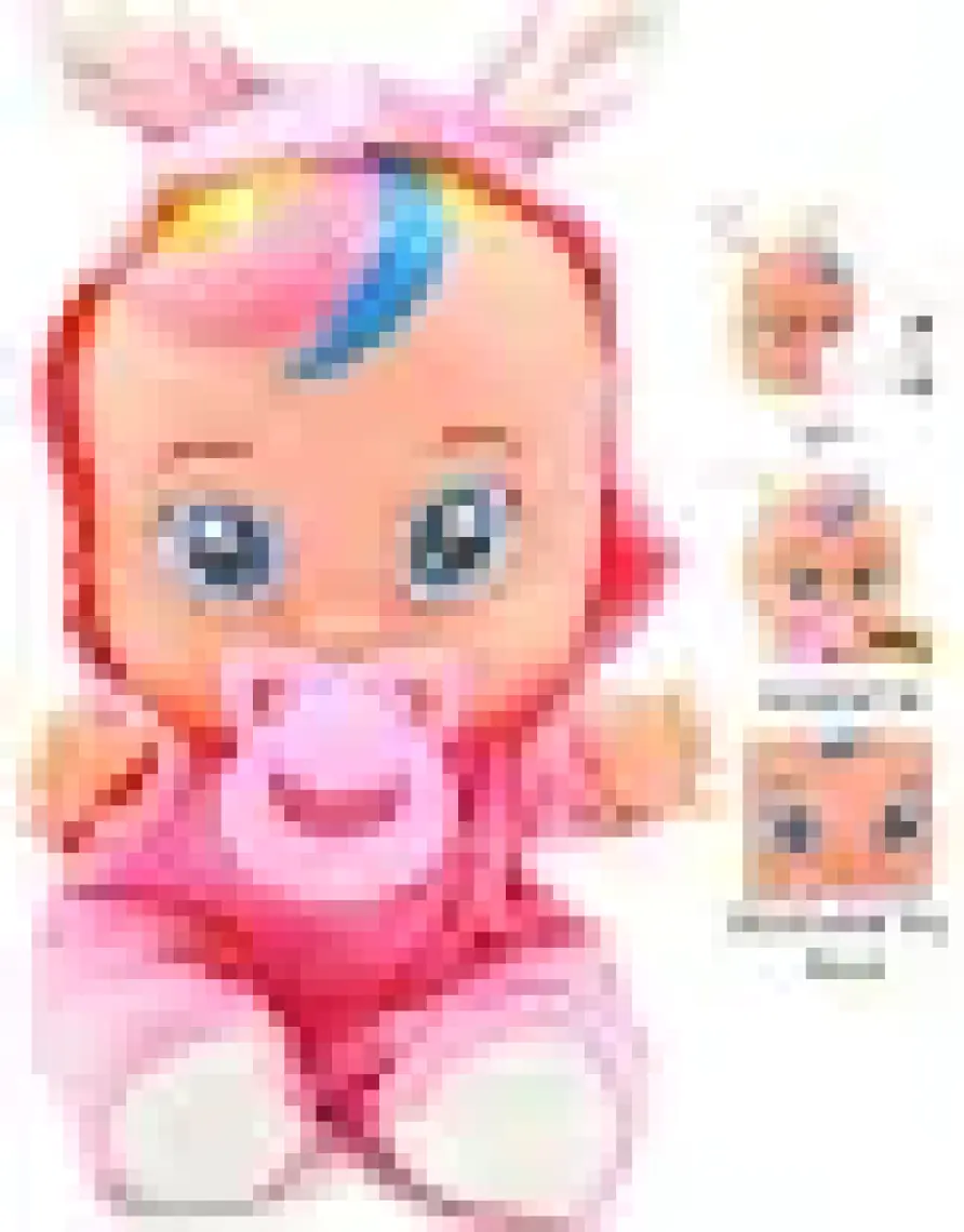 Global Toys Mavi Beyaz ve Pembe Renk Ağlayan ve Konuşan Et Bebek