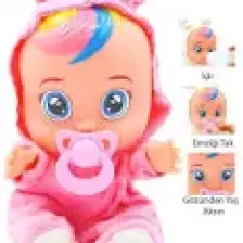 Global Toys Mavi Beyaz ve Pembe Renk Ağlayan ve Konuşan Et Bebek