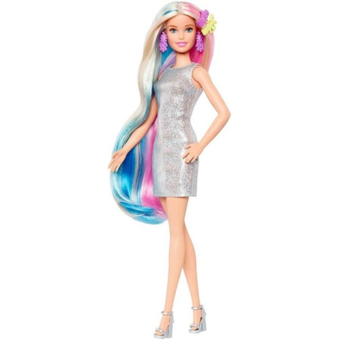 Barbie Rengarenk Saçlar Bebeği, Aksesuarlar, Saç Şekillendirme Parçaları İle GHN04